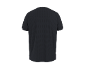 T-shirt desportiva preta de manga curta para homem, vista traseira.