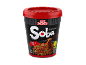 Copo de noodles soba com sabor a chili, pronto em 3 minutos, vegan.