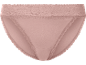 Cuecas de mulher rosa com detalhes em renda.