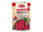 Lata de tomate picado em sumo de tomate, 100% italiano, amadurecido ao sol.