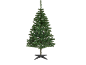Árvore de Natal artificial verde com base preta.