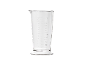 Copo medidor transparente com marcações de volume de 50 ml a 700 ml.