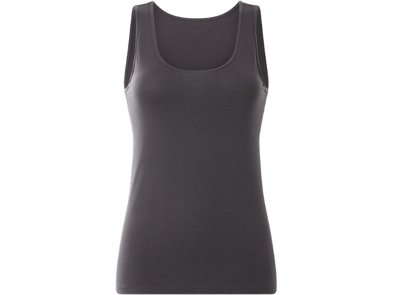 Camisola básica de alças para mulher em cinzento escuro
