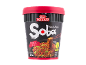 Macarrão instantâneo Soba estilo wok com chili, pronto em 3 minutos e vegan.