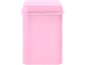 Caixa de armazenamento de plástico rosa com tampa