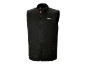 Colete de lã polar preto masculino com fecho e detalhes laranja