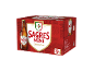 Caixa de cerveja Sagres Mini com 20 garrafas de 25cl.