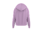 Hoodie roxo claro, vista traseira.