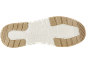 Sola de sapato desportivo bege e branco com padrão antiderrapante.
