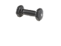 Haltere preto de 1 kg para treino de força.