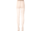 Collants cor da pele, vista traseira