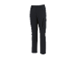 Calças de trabalho azul-escuras com bolso lateral e joelhos reforçados.