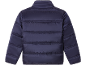 Casaco acolchoado azul-escuro masculino, vista traseira