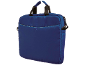Mala azul para portátil com alças e bolso frontal