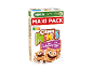 Caixa de cereais de canela com rótulo 'Maxi Pack', Nutri-Score D e 'Mais Sabor a Canela'.