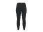 Leggings desportivas femininas cinza escuro com logótipo na cintura.