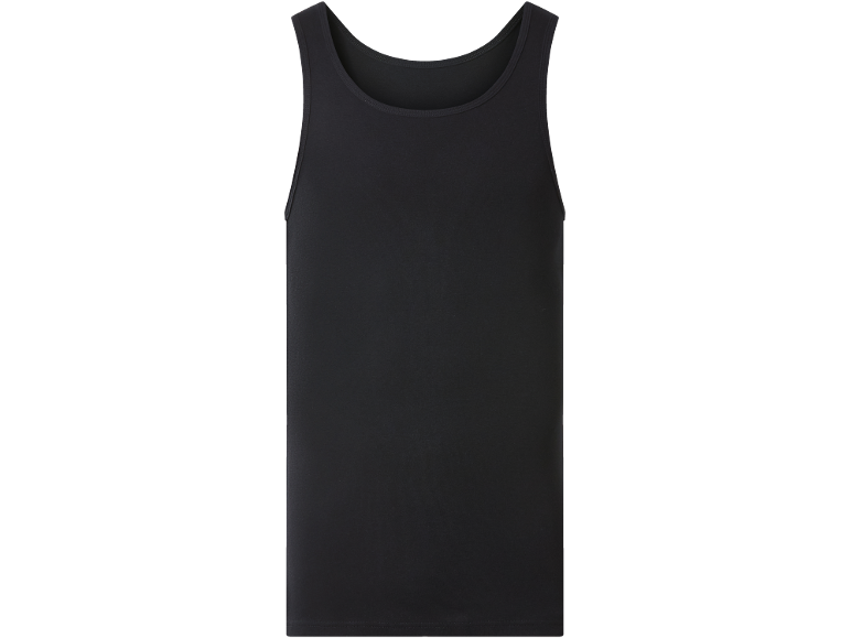 Camisola preta sem mangas para homem.