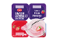 Iogurte de morango sem lactose, embalagem de 500g (4x125g).