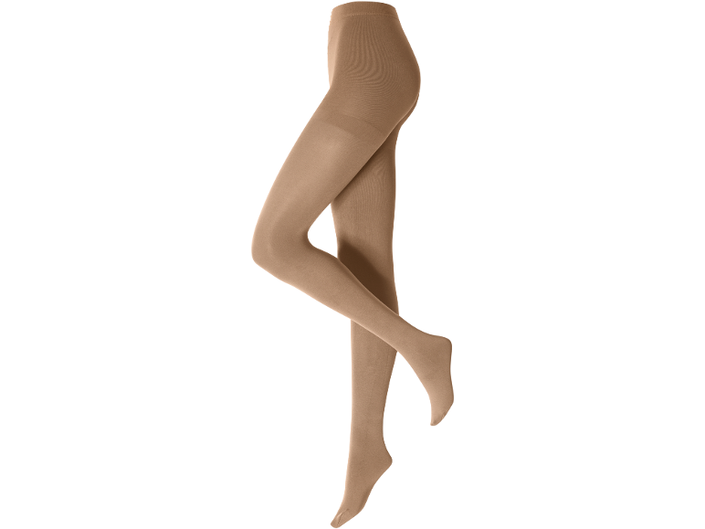 Collants femininos cor da pele sobre fundo preto