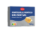 Manteiga sem sal, 250 g, com classificação Nutri-Score E.