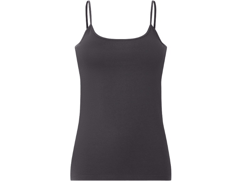 Camisola de alças básica feminina em cinzento escuro