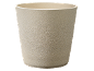 Vaso de jardim bege com textura áspera