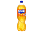 Refrigerante FANTA laranja, baixo em calorias, novo sabor, garrafa de 1,5L.