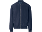Blusão bomber azul-marinho masculino com fecho.