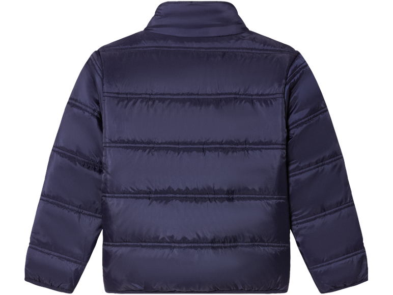 Casaco acolchoado azul-escuro masculino, vista traseira