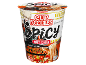 Macarrão instantâneo com ramen picante de pimenta, com personagem de anime e tema 'My Hero Academia'.