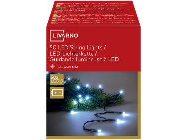 LIVARNO Corrente de Luzes 50 LED para Exterior