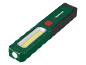 Lanterna de trabalho LED verde com iluminação lateral e frontal