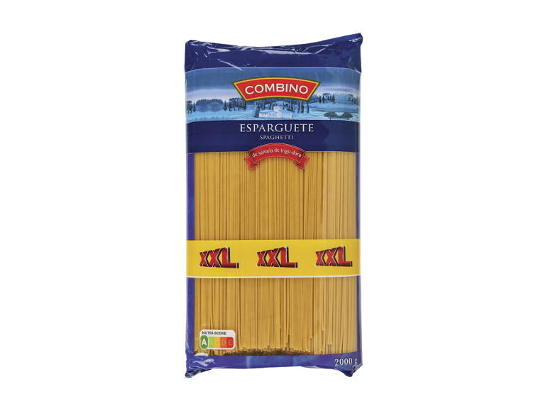 COMBINO esparguete de sêmola de trigo duro, 2000g, com Nutri-Score A.