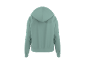 Hoodie feminino verde menta, vista traseira.