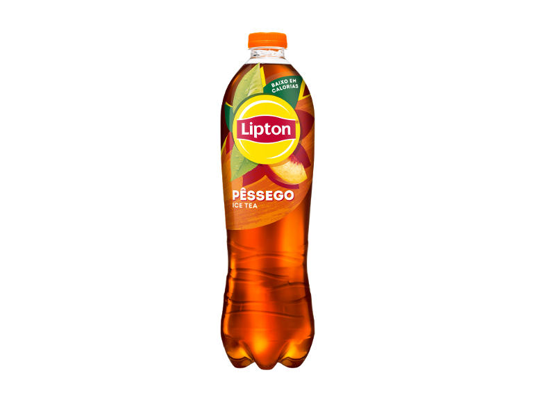 Garrafa de Lipton Ice Tea de pêssego, baixo em calorias