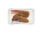 Filetes de peixe panados em embalagem transparente, com instruções de cozedura e certificação MSC.