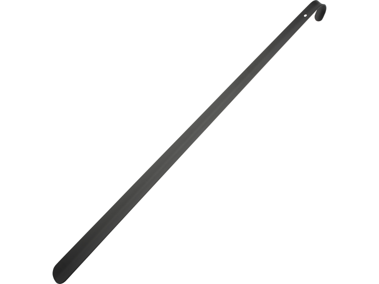 Calçadeira longa de metal preto com gancho