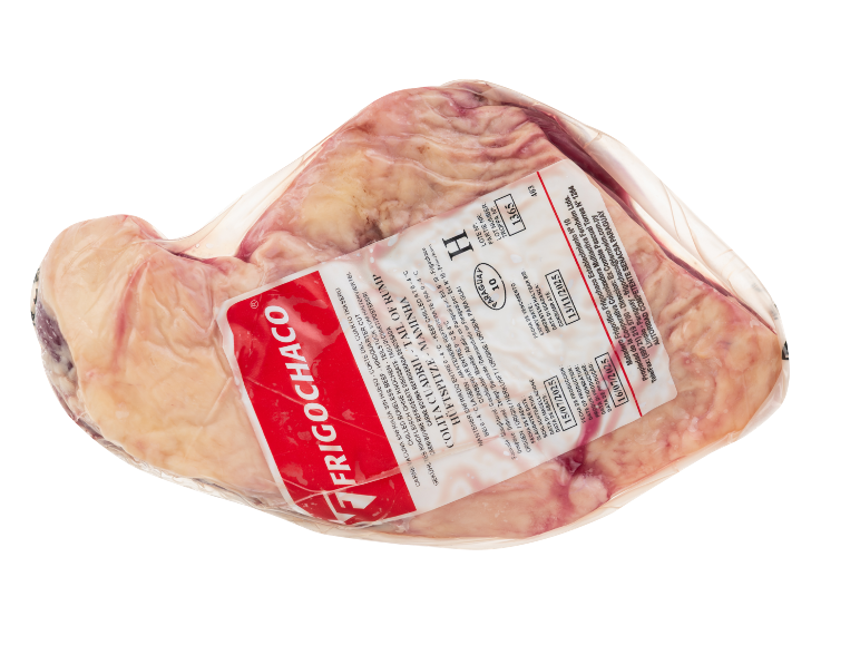Carne de vaca embalada de lombo, com etiqueta de validade 13/11/2025.