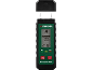 Medidor de humidade digital com ecrã que mostra 0.0% de humidade no betão e 21.6°C.