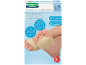 Almofadas de gel para o antepé, tamanho L/XL, com instruções de lavagem e garantia de 3 anos.