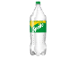 Garrafa de bebida carbonatada com sabor a limão e lima.