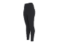 Leggings femininas cinza escuro, vista lateral.