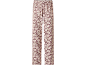 Calças de lazer femininas com cós elástico e padrão floral.