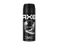 Desodorizante corporal preto em spray com o texto 'IRRESISTIBLY FRESH NON-STOP'.