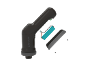 Dispositivo portátil com bateria e tampa desmontadas.