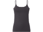 Camisola de alças básica feminina em cinzento escuro