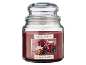 Vela perfumada de bagas de inverno num frasco de vidro com tampa.