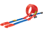 Pista de corrida de carros de brinquedo com um loop e dois carros