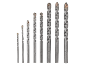 Conjunto de 8 brocas de metal para alvenaria em vários tamanhos