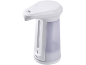 Dispensador de sabão automático branco com reservatório translúcido